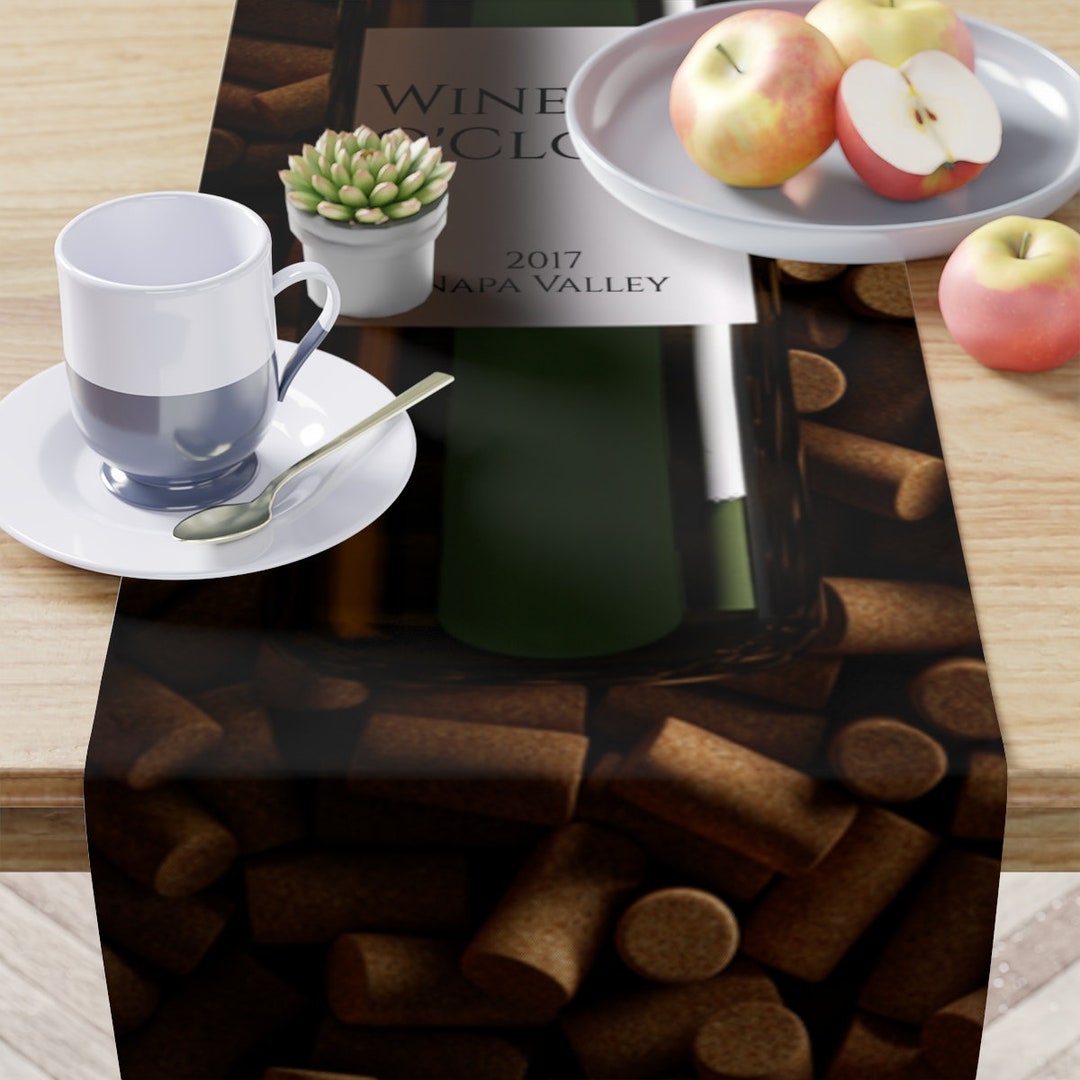 Wine Table Runner Table Runner Wine Dining Decor Wine Etsy