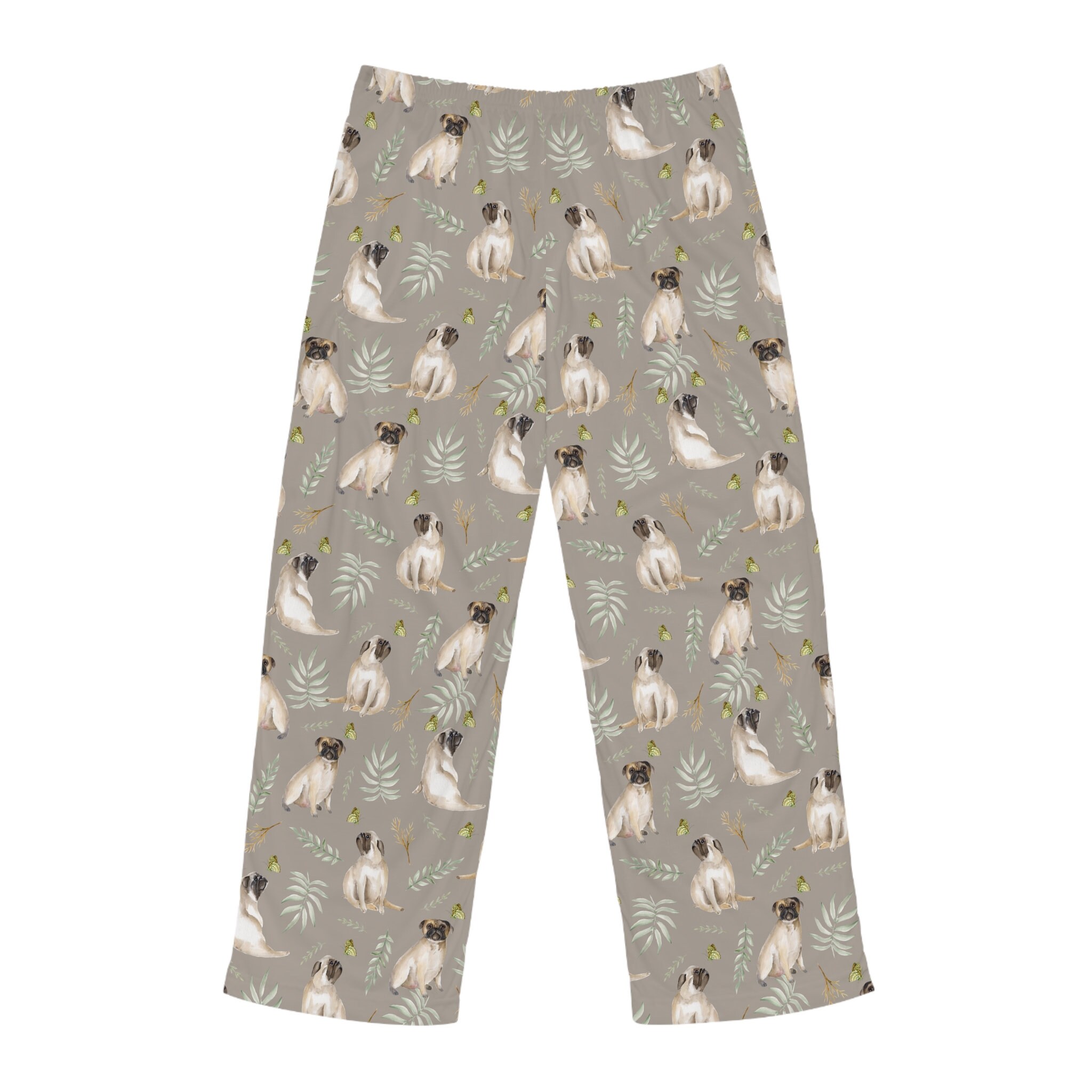 Men's Pug Pajama Pants Men's Dog Pajamas Pug Pajamas Cute Pug Men's Dog PJ'S Dog Pattern Pajamas
