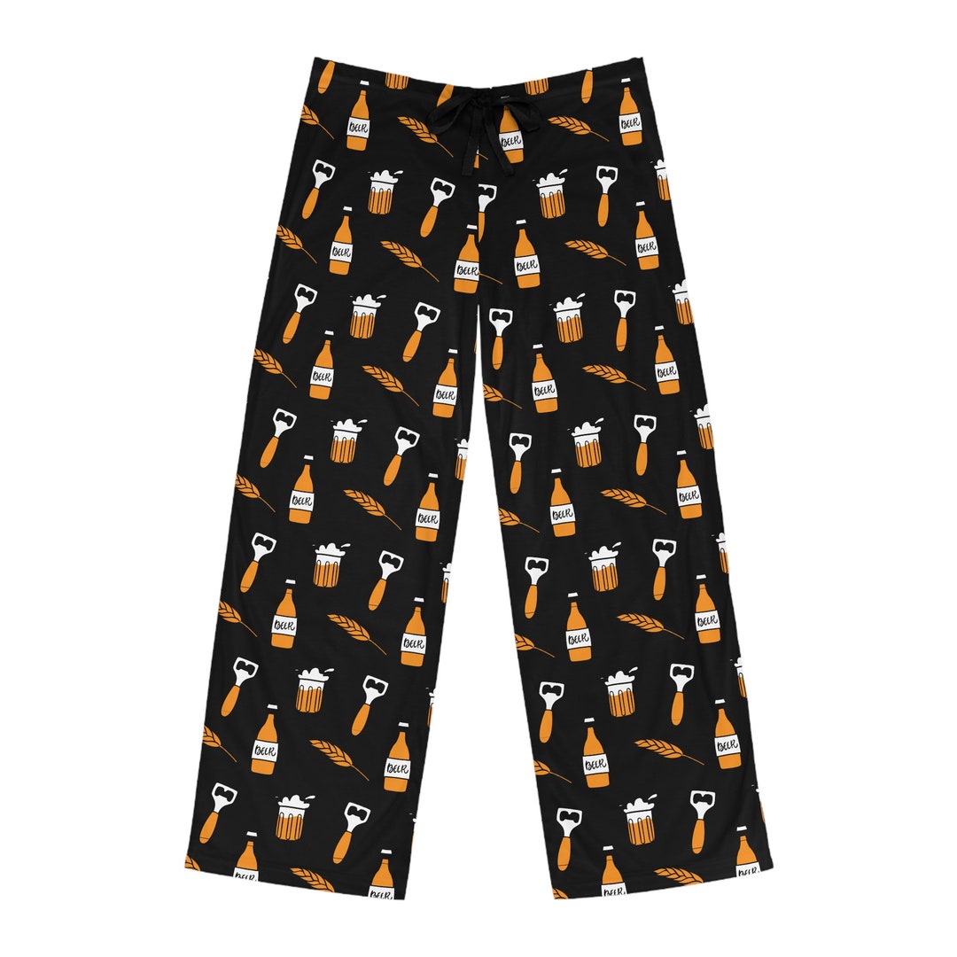 Men's Beer Pajama Pants Beer Pajamas Beer Pattern Pj Etsy