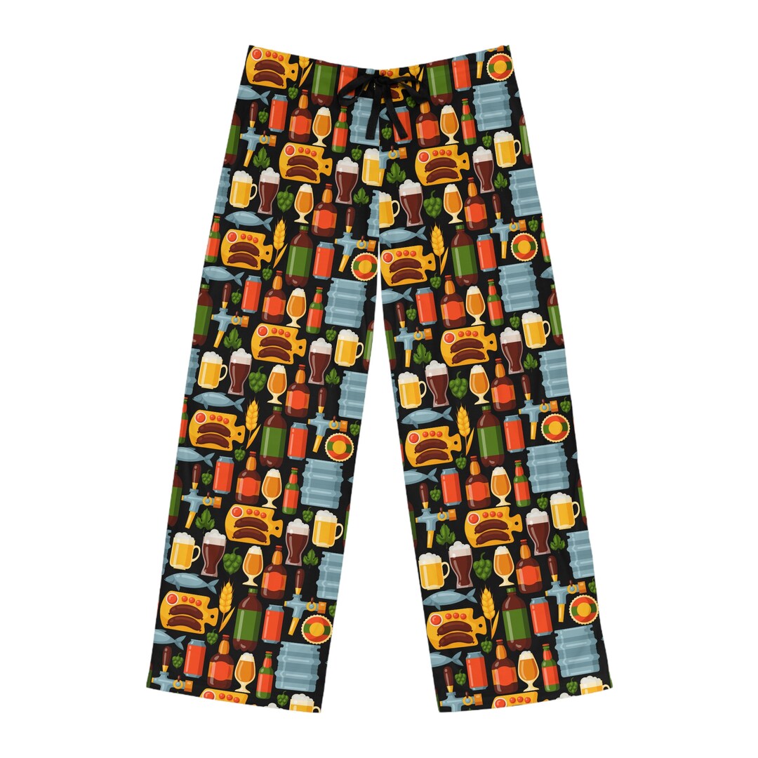 Men's Beer Pajama Pants Beer Pajamas Beer Pattern Pj Etsy