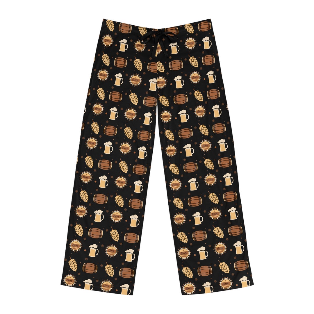 Men's Beer Pajama Pants Beer Pajamas Beer Pattern Pj Etsy