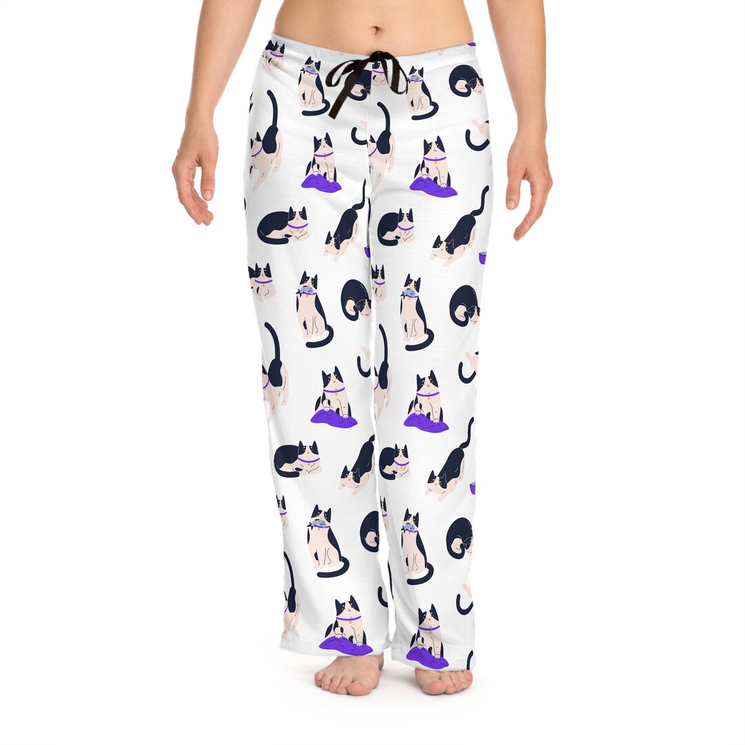 Women's Cat Pajama Pants Women's Cat Pajamas Cat Etsy