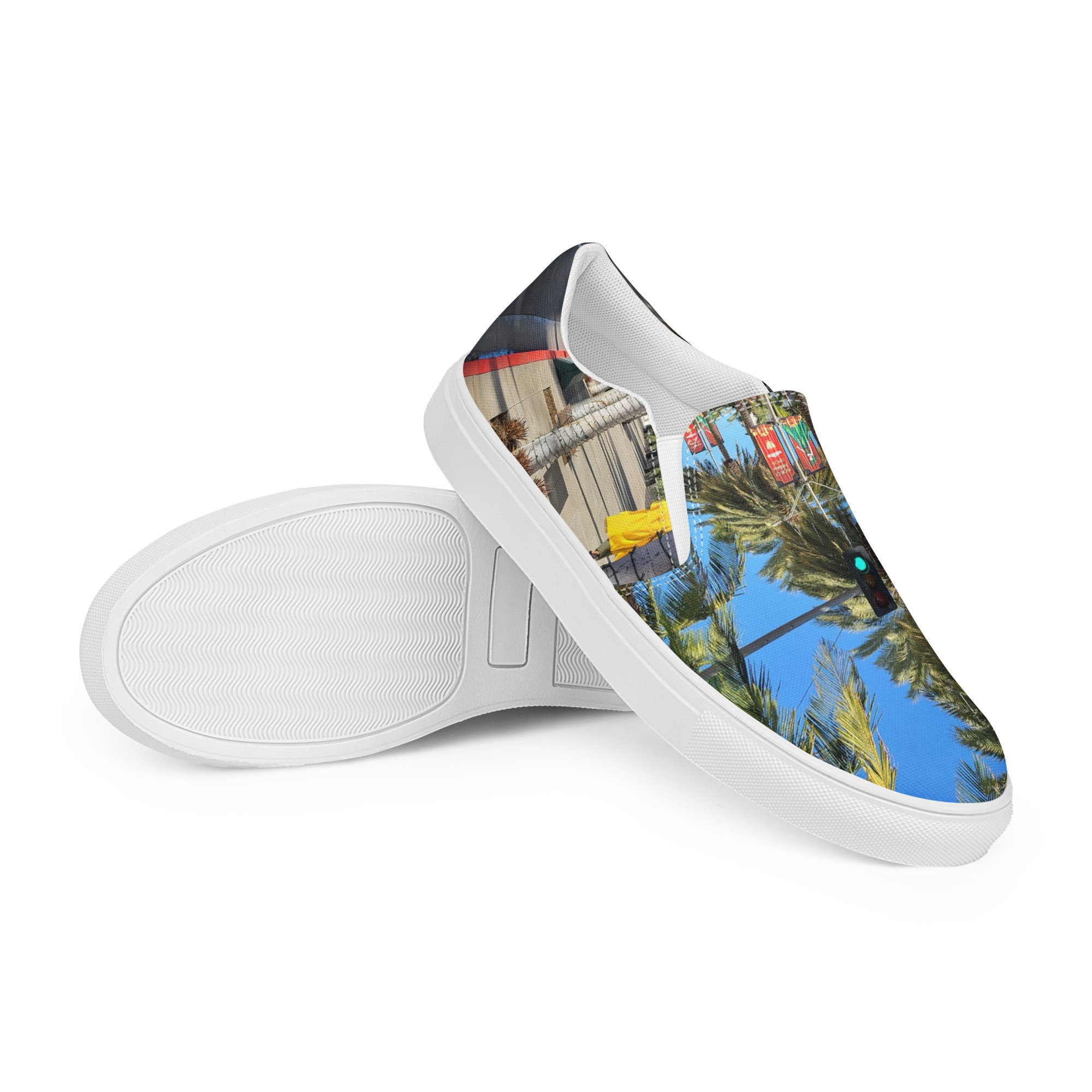mens white canvas slip on shoes