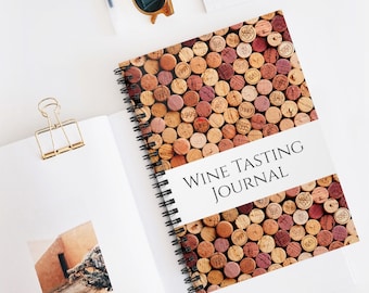 Wine Journal - Wine Tasting Journal - Custom Wine Journal - Wine Notebook - Wine Tasting Notes