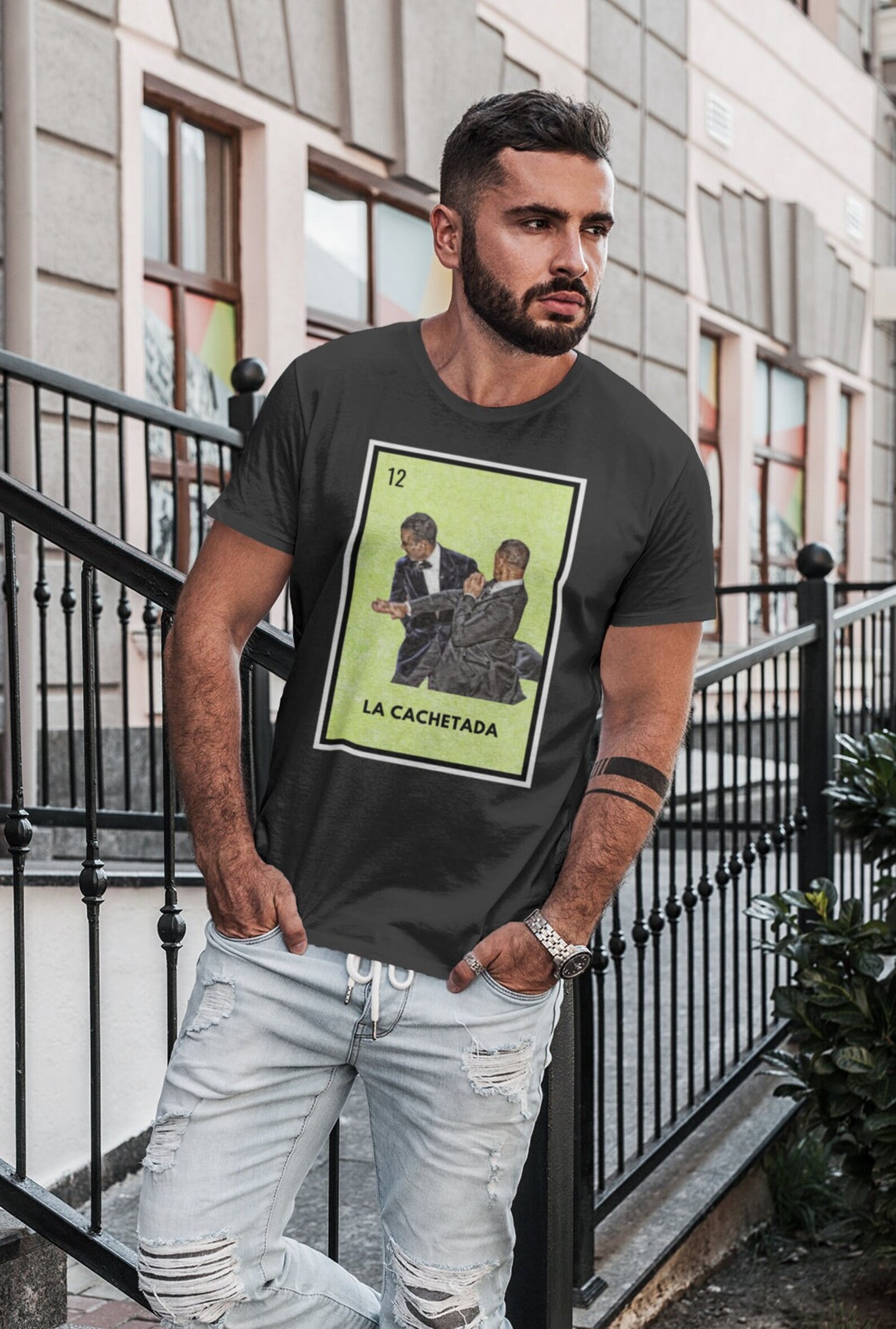 Mexican Loteria T-shirt La Cachetada Unisex Jersey Short Sleeve Tee - Etsy