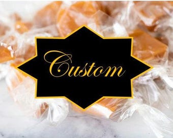 Caramelos artesanales gourmet personalizados / Originales o con sal marina / Caramelos de 20 unidades / Sin gluten