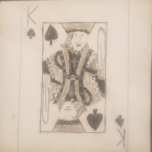 King of Spades | art, charcoal art, drawing, charcoal drawing, charcoal pencil, king, playing cards, casino