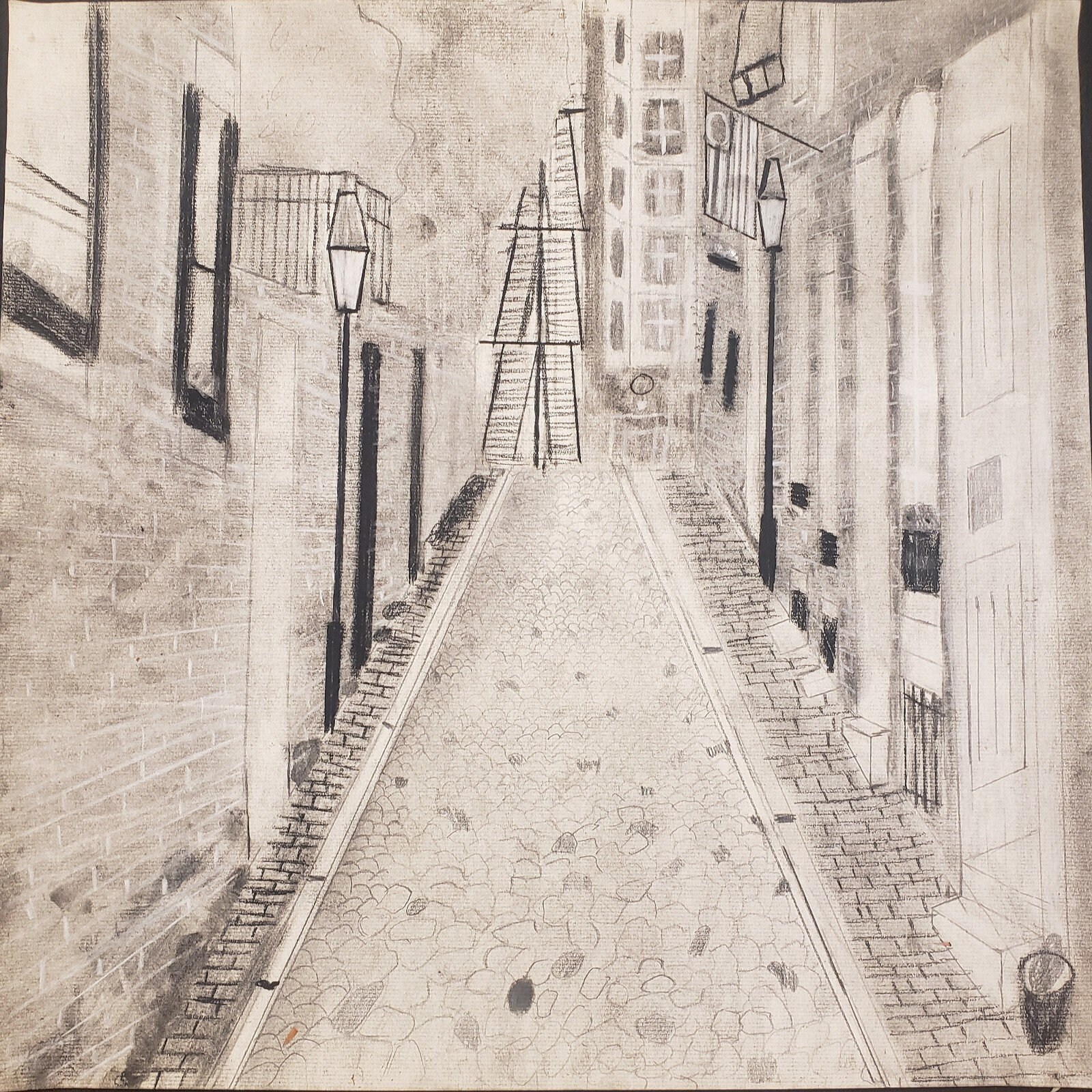鉛筆画「A street arpista」　B5大サイズ il_fullxfull.3648272731_cnbc.jpg