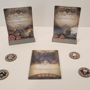 Arkham Horror Lcg Monster Card Stand mit Gesundheits-Tracker | Arkham Horror Das Kartenspiel LKG