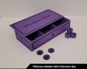 Scatola dei personaggi di Madam Mim / Gioco da tavolo malvagio