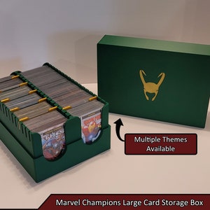 Caixa de armazenamento de cartão grande Marvel Champions - Tema Loki | Campeões da Marvel LCG