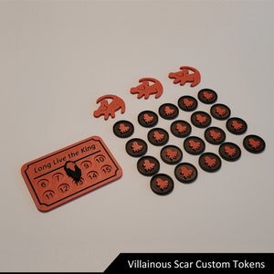 Scar Upgrade Tokens | Villainous Board Game