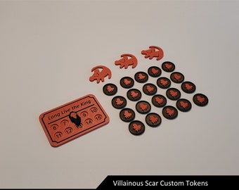 Scar Upgrade Tokens | Villainous Board Game