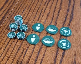 Spirit Island Player Upgrade Tokens | Customize Your Tokens | Spirit Island Board Game