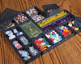 Magnetic Modular Token Storage Trays | 2 Magnet Wide | Modular Storage | Board Game Token Trays | Mag Trays