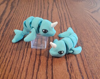 Narval articulado / Unicornio submarino / Unicornio del mar / Cinderwing3D / Fidget Toy