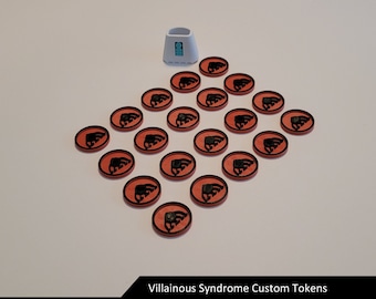 Fichas de mejora de síndrome / Juego de mesa de villanos