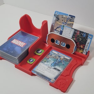 Painel do jogador com tema Magneto com suporte para caixa de deck | Irmandade de Mutantes | Marvel defende o jogo de cartas LCG