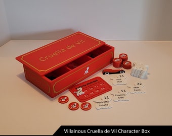 Caja de personajes de Cruella de Vil / Juego de mesa villano