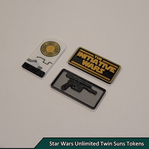Star Wars Twin Suns Tokens | Star Wars Unlimited TCG | Plans Token | Blaster Token | Initiative Token