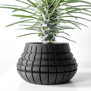 Ivane Pflanztopf mit Drainage und Tablett | Übertopf für Sukkulenten | 3 4 5 6 Zoll Öffnung | Grüne Erde