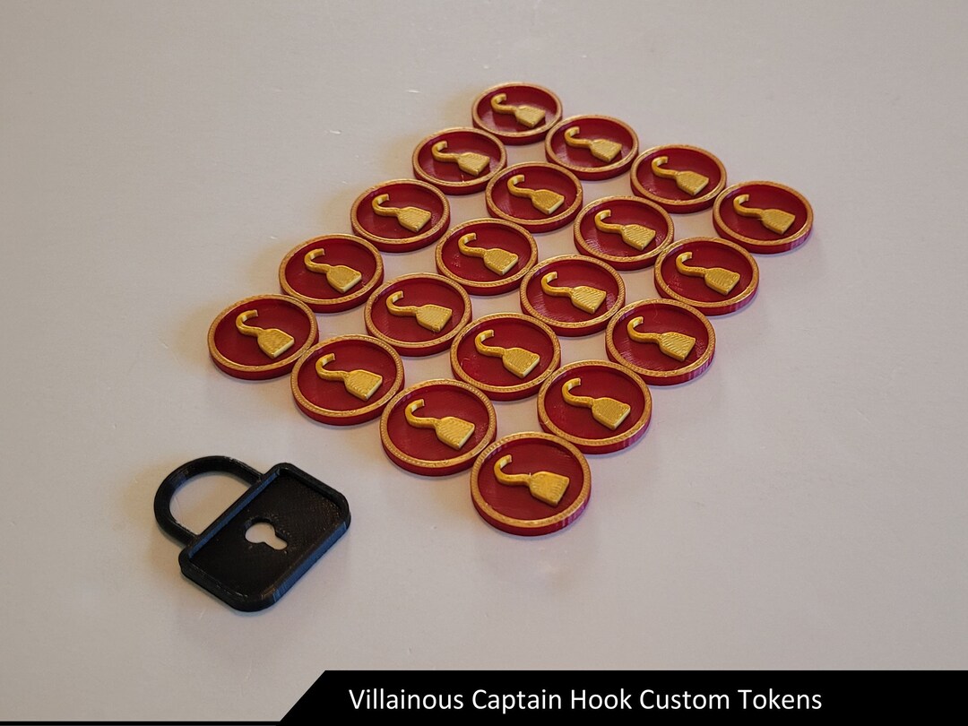 Captain Hook Upgrade Tokens | Villainous Board Game - Etsy