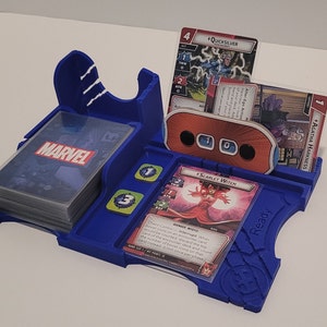Painel do jogador com tema Wolverine com suporte para caixa de deck | Marvel defende o jogo de cartas LCG