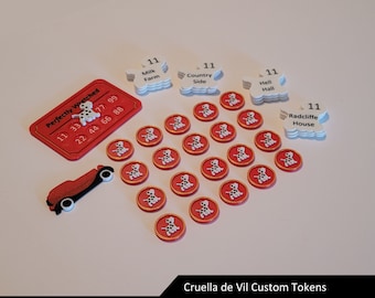 Cruella de Vil Upgrade Tokens | Villainous Board Game