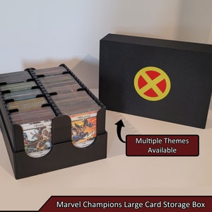 Caixa de armazenamento de cartão grande Marvel Champions - com tema X-Men | Campeões da Marvel LCG