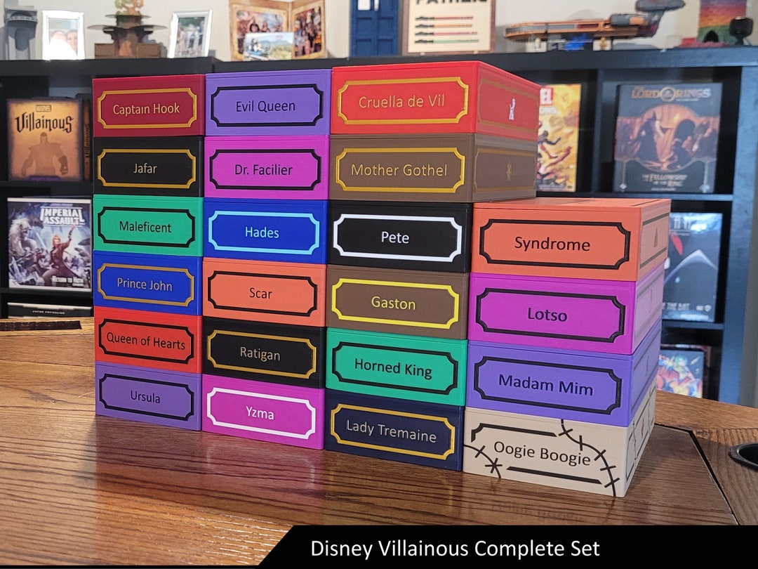 Villainous Character Boxes Complete Set Villainous Board Game Etsy