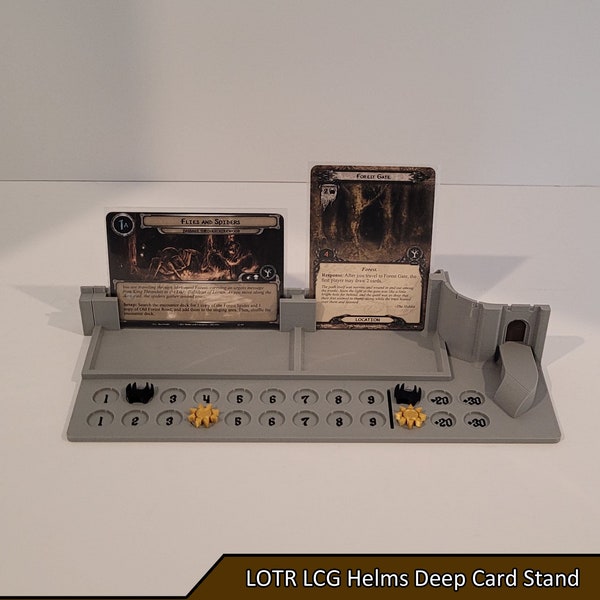 LOTR LCG Helm's Deep Quest and Location Card Stand | Lord of the Rings The Card Game LCG