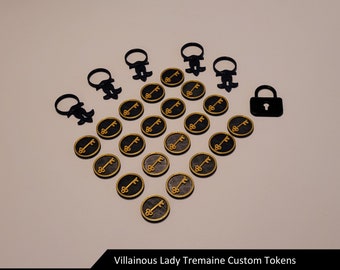 Lady Tremaine Upgrade Tokens | Villainous Board Game