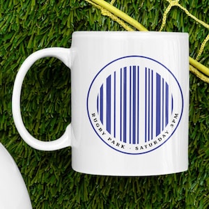 Kilmarnock - 11oz Ceramic Mug - Psychedelic design in Team Colours - gift for home or office