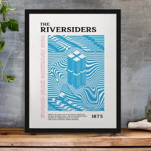 Blackburn - Art Print - Psychedelic design in Team Colours A3/A4/A5/A6 Gift Framed Options Available