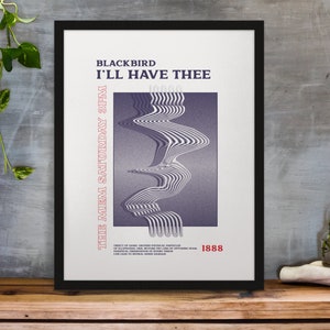 Blackbird I&#39;ll Have Thee - inspirowany psychodelicznym wydrukiem artystycznym w barwach drużyny A3/A4/A5/A6 Dostępne opcje oprawienia prezentu
