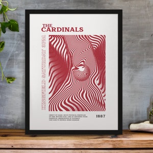 Woking Football Club Inspired Psychedelic Art Print in Team Colours A3/A4/A5/A6 Gift Framed Options Available