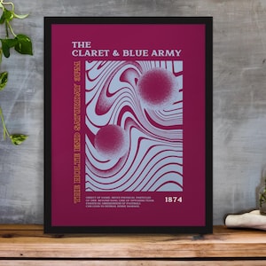 The Holte End - Projekt wydruku w stylu psychodelicznym w barwach drużyny A3/A4/A5/A6 Dostępne opcje oprawy prezentowej