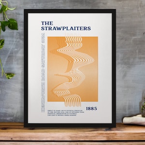 Luton - Psychedelic Art Print (white background) in Team Colours A3/A4/A5/A6 Gift Framed Options Available