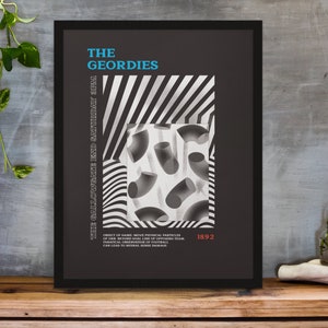 Newcastle - Psychedelic Art Print in Team Colours A3/A4/A5/A6 Gift Framed Options Available