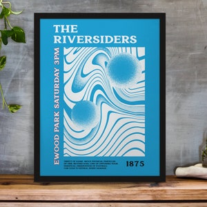 Blackburn - Art Print - Psychedelic design in Team Colours A3/A4/A5/A6 Gift Framed Options Available