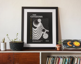 Edinburgh City FC Inspired Art Print - Psychedelic design in Team Colours A3/A4/A5/A6 Gift Framed Options Available