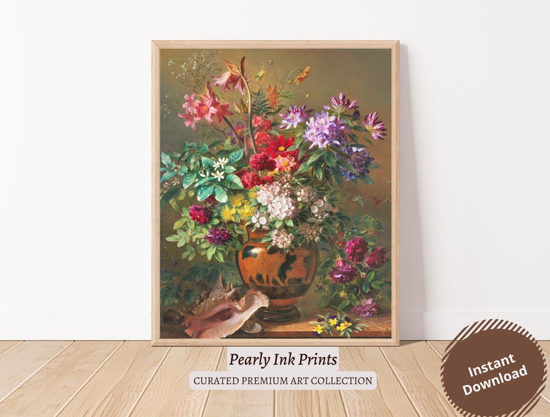 Vintage Flower Bouquet Art Prints Antique Wall Art Vintage Etsy