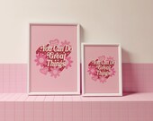 Positive Affirmations Print, Digital Download, Trendy Affirmation Wall Poster, Digital Print