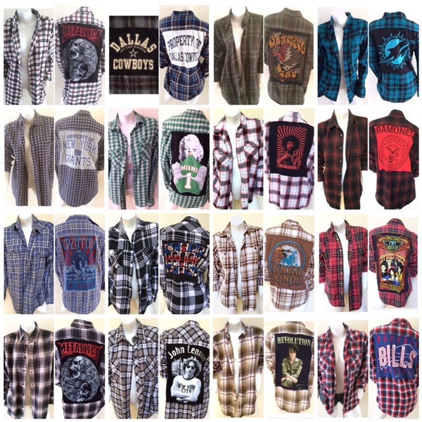 CREATE YOUR OWN Custom Band or Team Flannel Shirt