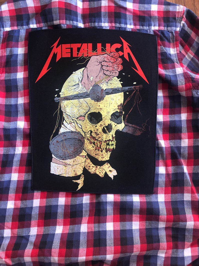 ROCK BAND Flannel Shirt Etsy