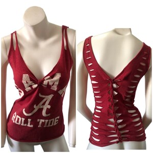 ALABAMA CRIMSON TIDE Cut Weave T-Shirt Tank Top