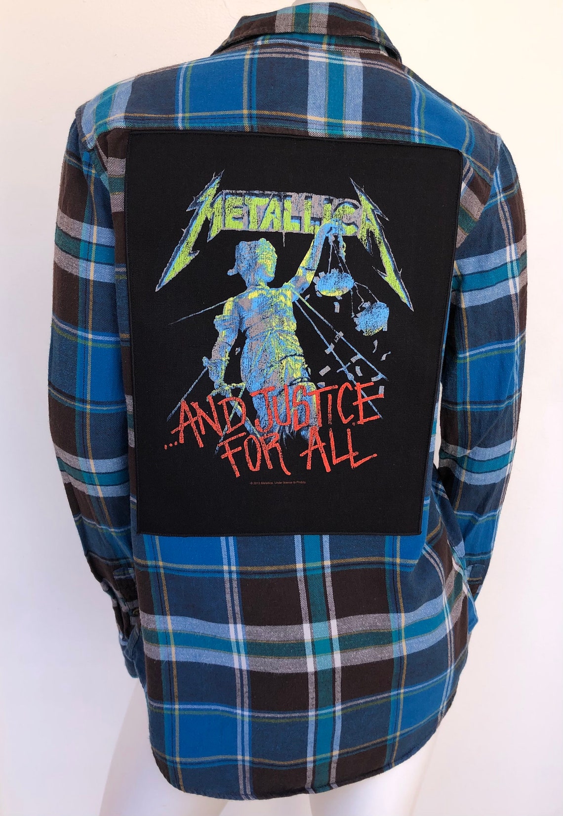 ROCK BAND Flannel Shirt Etsy