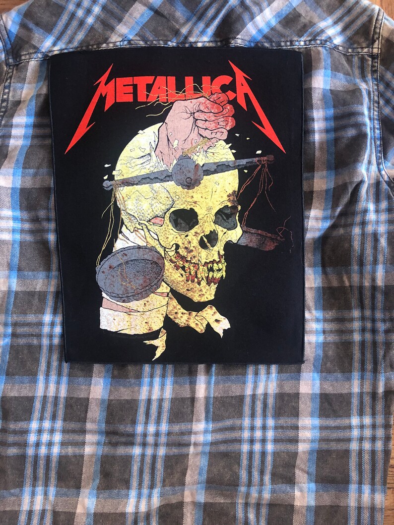 ROCK BAND Flannel Shirt Etsy