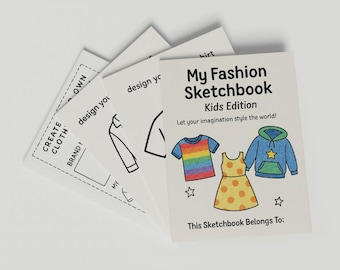 8 Page | My Fashion Sketchbook – Kids Edition (Printable PDF)