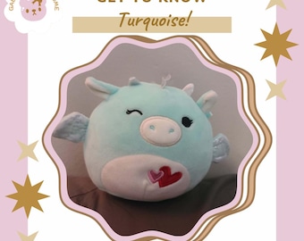 Turquoise the 5” Squishmallows Dragon Plush!